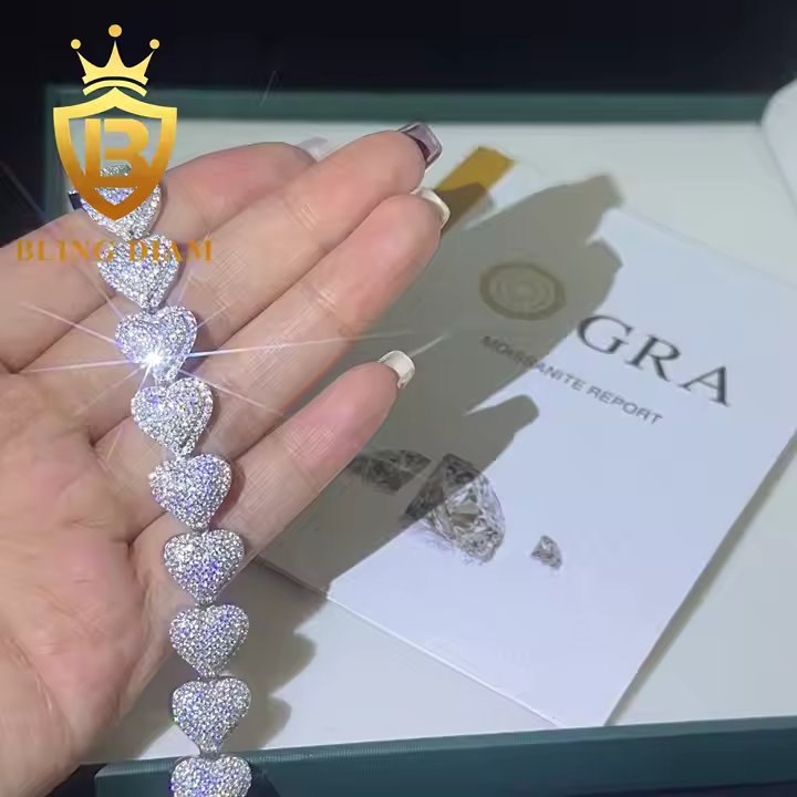 Heart Cuban Link Bracelet