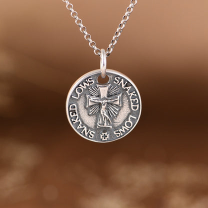 Cross Jesus Round Necklace
