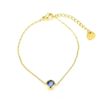 Round Zircon Pendant Bracelet
