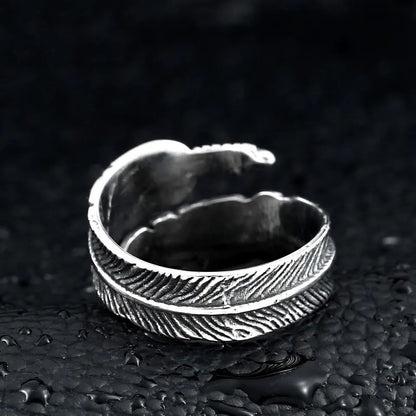 Silver Feather Ring