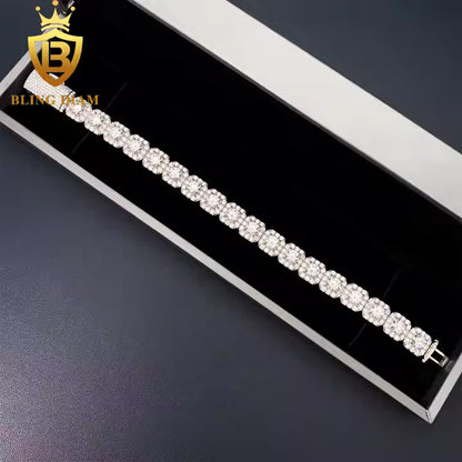 Tennis Bracelet | 10mm VVS Moissanite | 925 Sterling Silver
