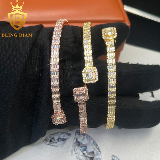 Rose Gold Moissanite Bangle