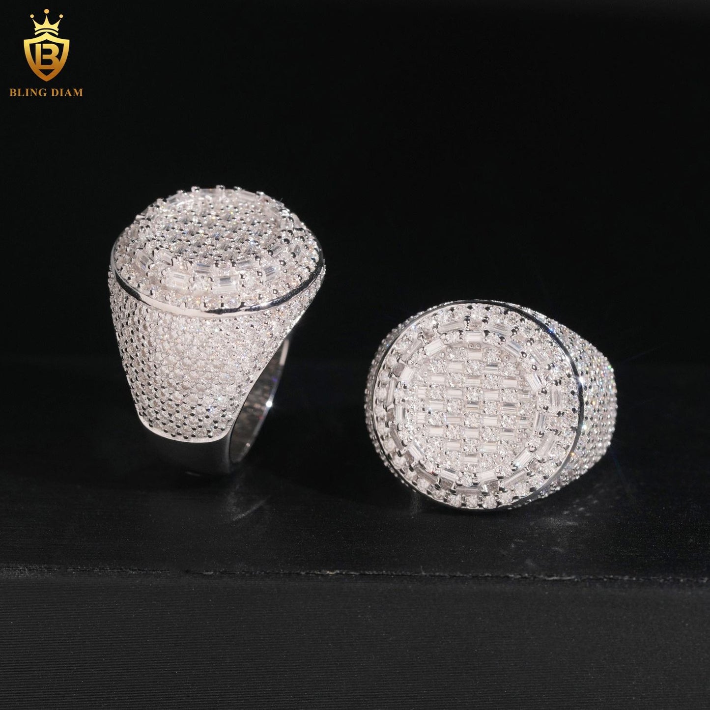 Custom iced-out men’s ring