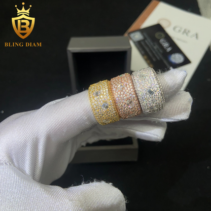 iced-out moissanite ring
