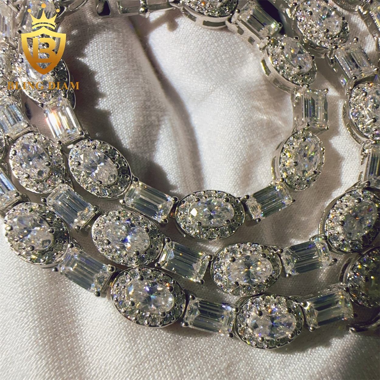 925 Sterling Silver VVS Moissanite 4mm Tennis Chain