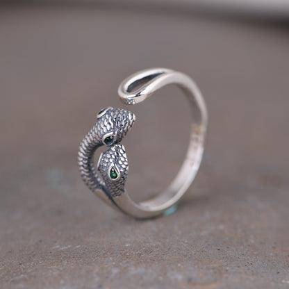 Snake Mouth Cluster Ring