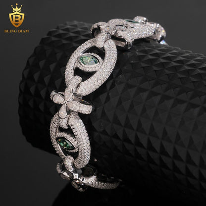 Cross Eyes Moissanite Bracelet