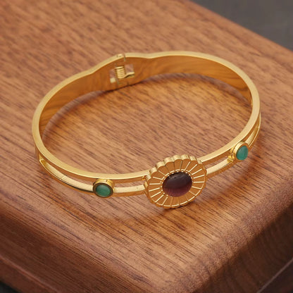 Natural Stone Vintage Bangle Bracelet