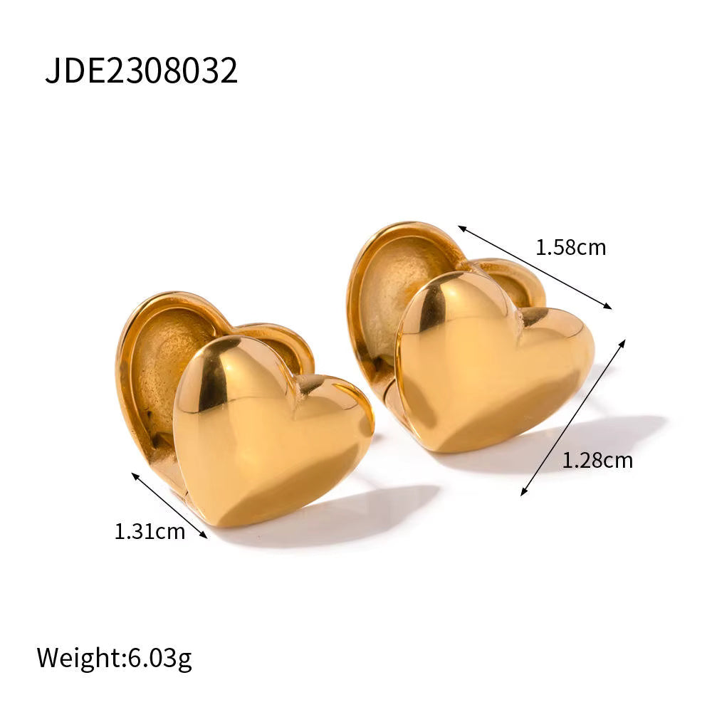 Butterfly Heart Start Stud Earring