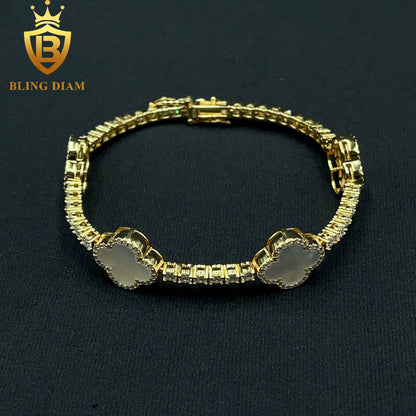 Multicolor Clover Tennis Bracelet