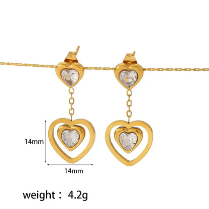 Heart Drop Earrings