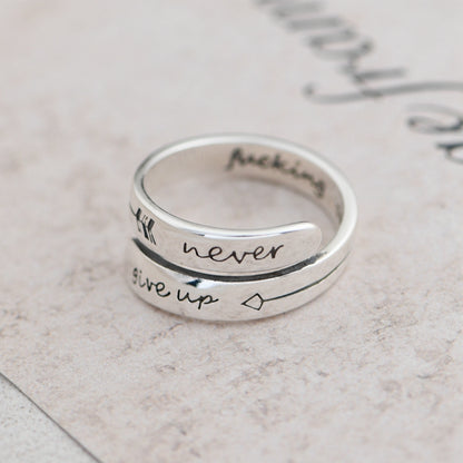 Never Give Up Ring