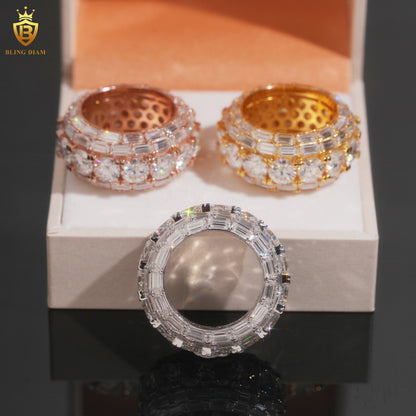 Iced-out hip-hop ring