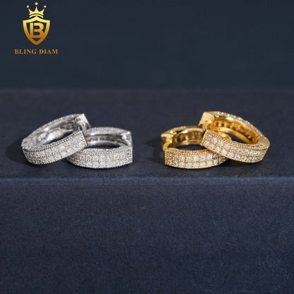 VVS Iced-Out Moissanite Stud Earrings
