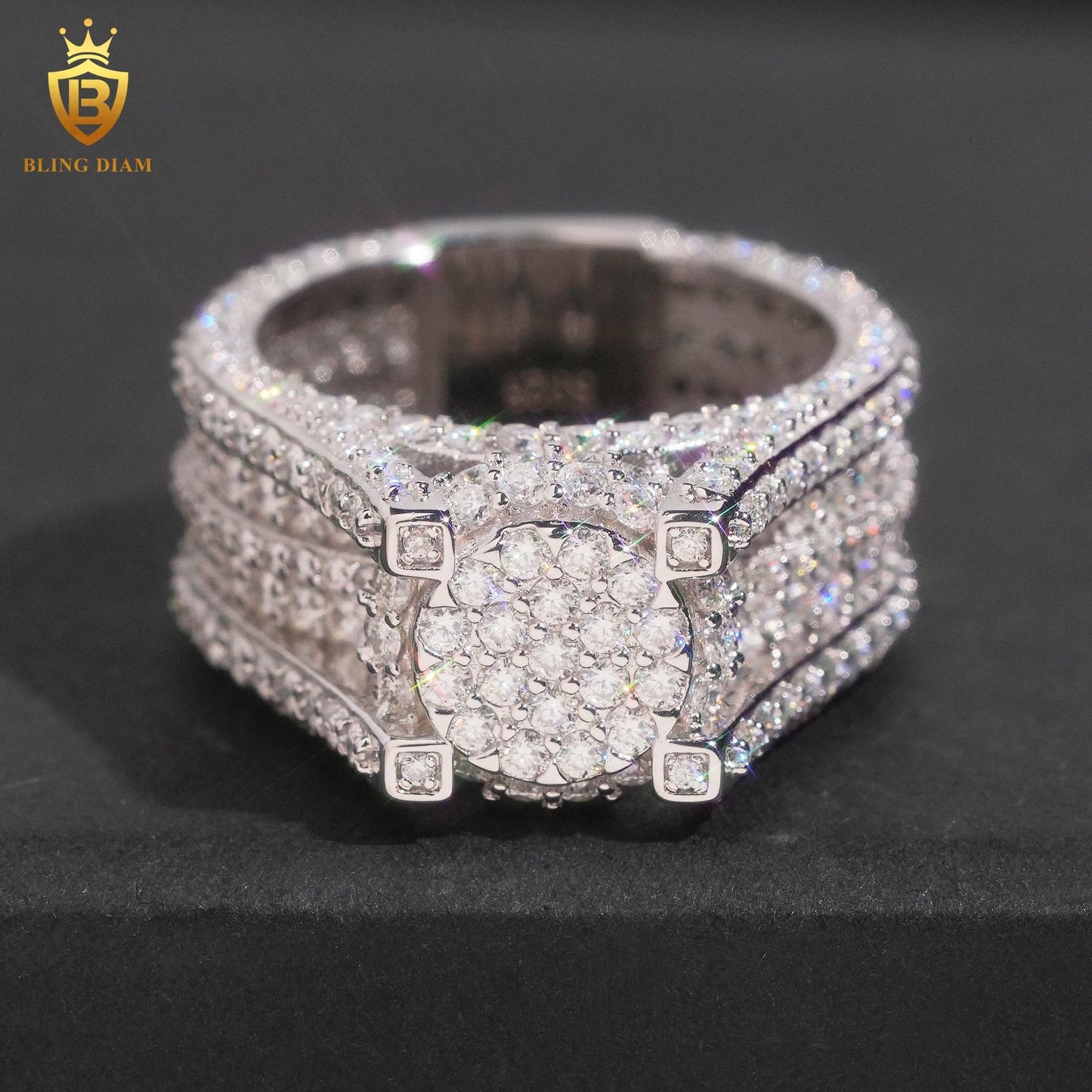 Iced-out men’s ring