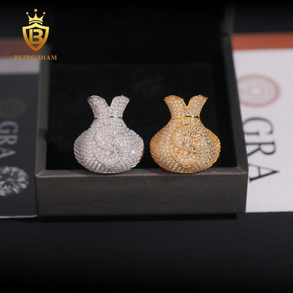 Iced Out Money Bag ring