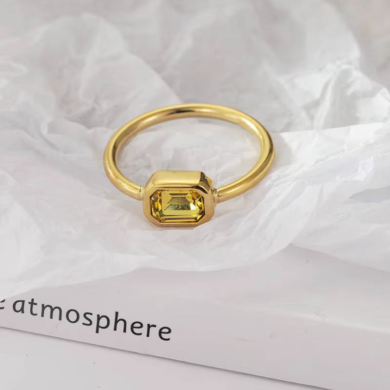 Zircon Gemstone Simple Rings