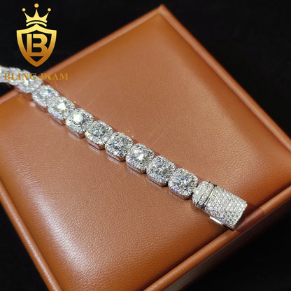 Iced Out Moissanite Cuban Bracelet