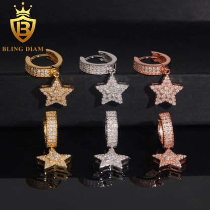 Moissanite Star Stud Earrings