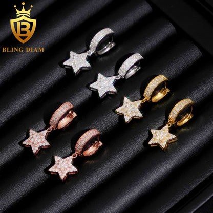 Moissanite Star Stud Earrings