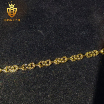 Iced-out moissanite bracelet