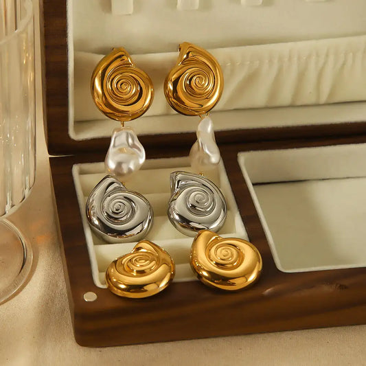 Snail shell earrings