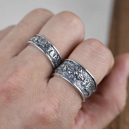 Mantra Silver Ring