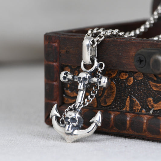 Skeleton Anchor Necklace