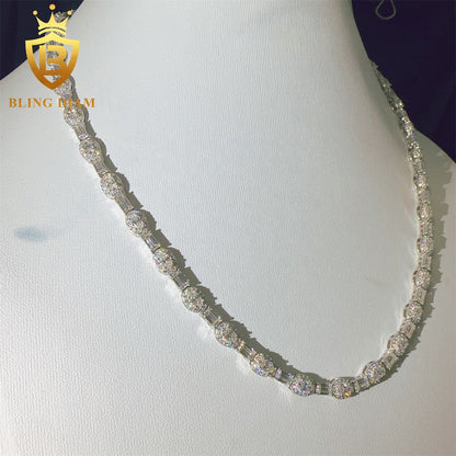 925 Sterling Silver VVS Moissanite 4mm Tennis Chain