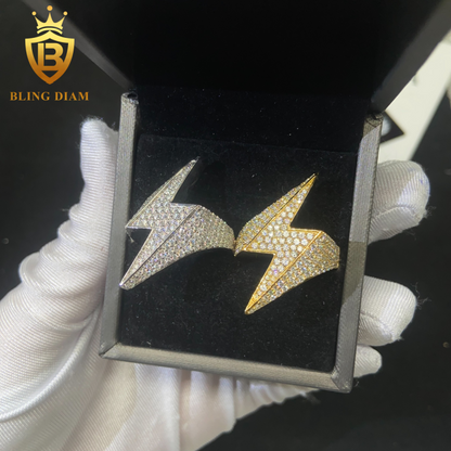 lightning-shape moissanite ring