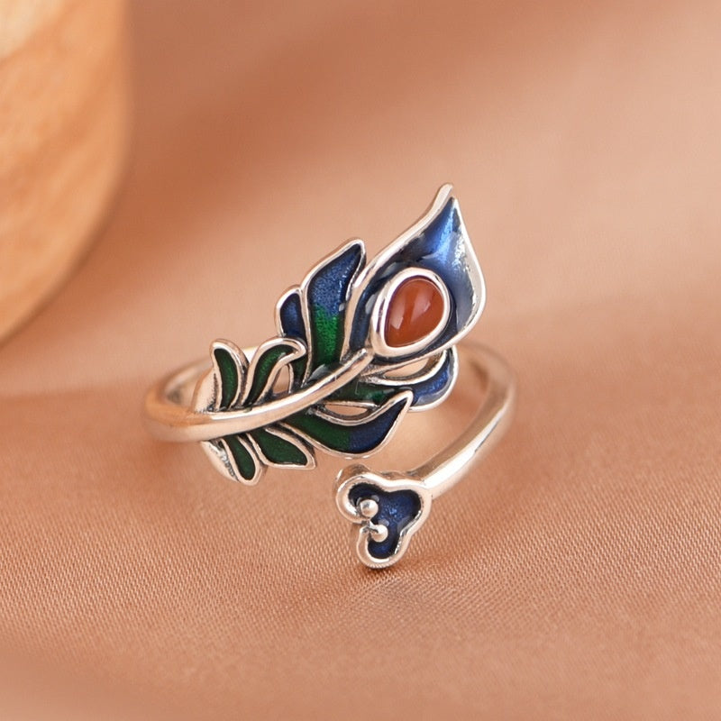 Leaves and Feathers Ring