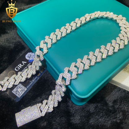 Miossanite 18mm S925 Moissanite Cuban Chains