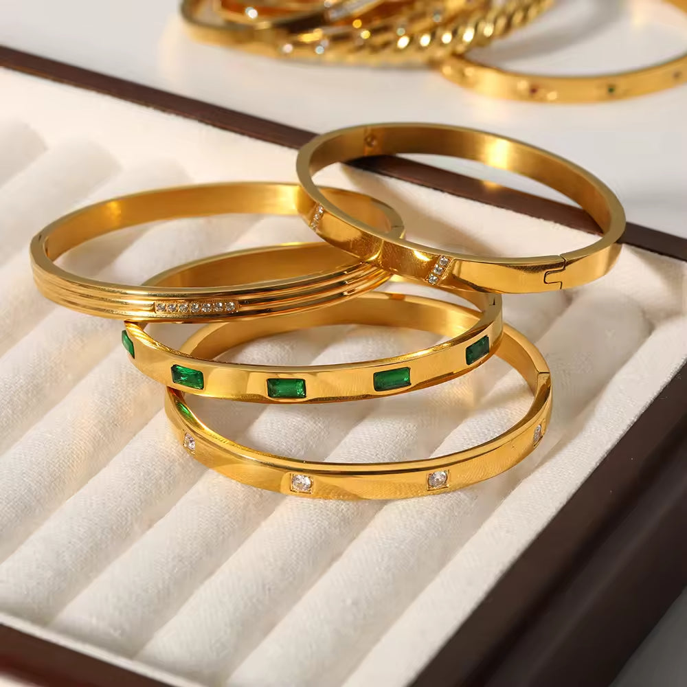 Zircon Bangle Bracelet
