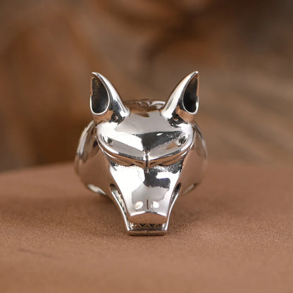 Wolf Head Ring