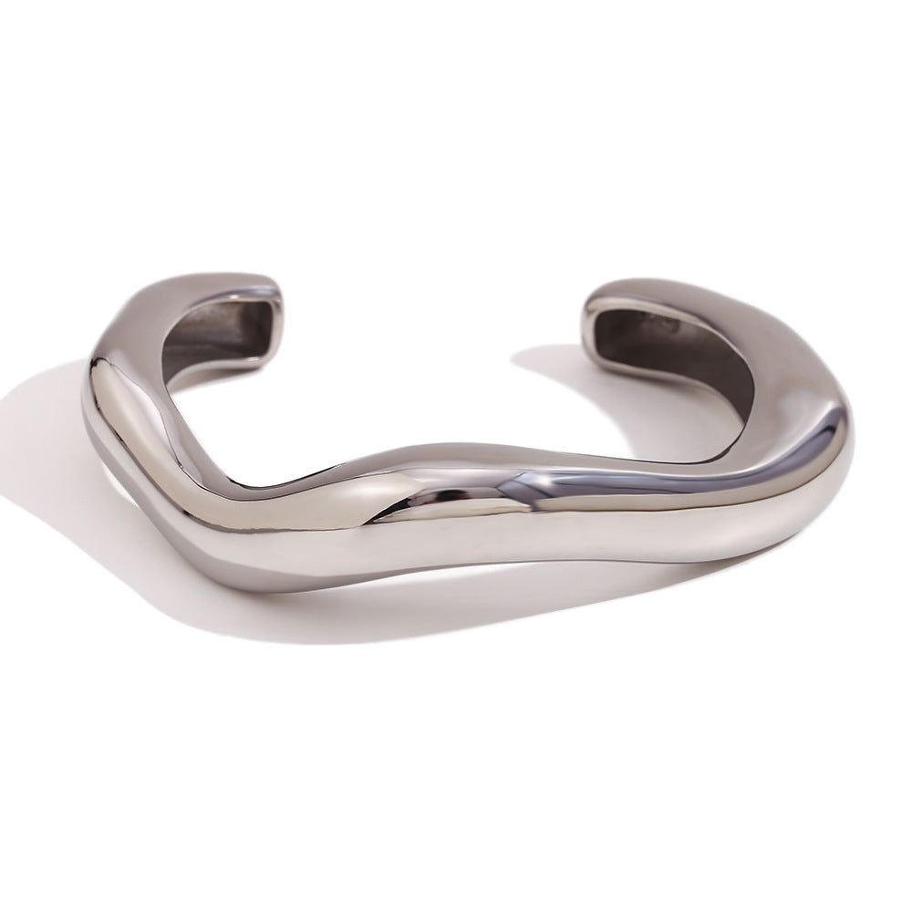 Wave Cuff Bangle Bracelet