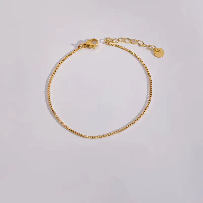 Flat Snake Chain Herringbone Bracelet