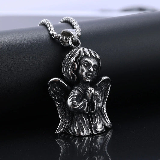 Lovely Praying Baby Angel necklace