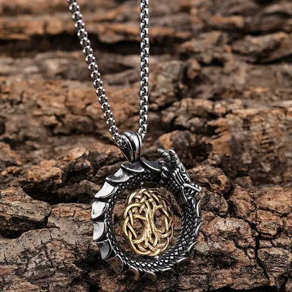 Yggdrasil Ouroboros Pendant