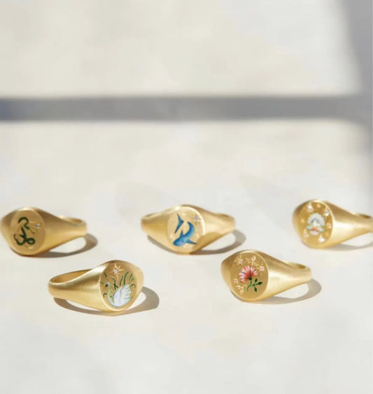 Gold Enamel Band