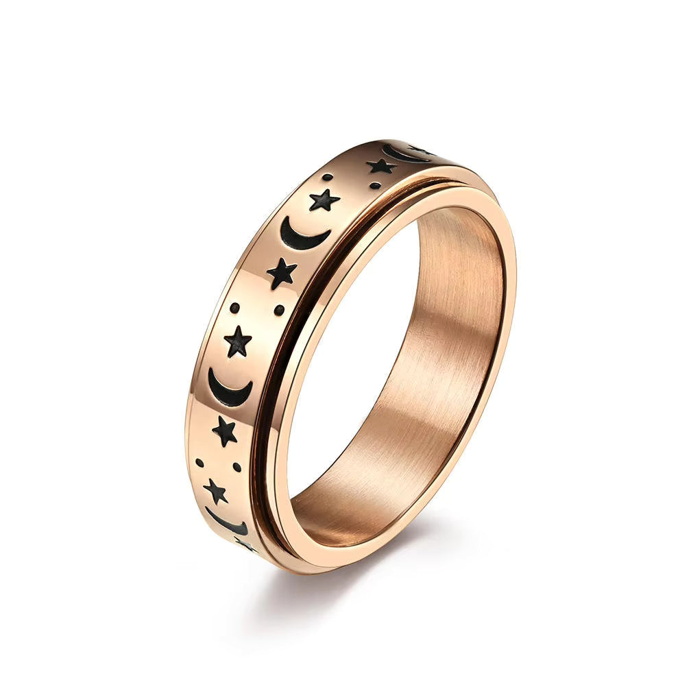 Star Moon Rotatable ring