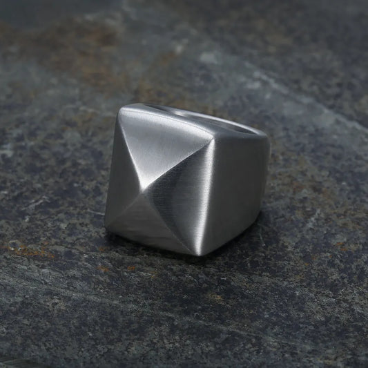 title: Geometric Stainless Ring