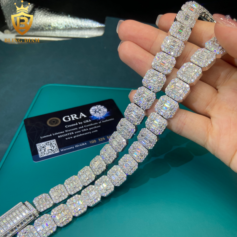 Moissinate 13mm 925 Silver Chain