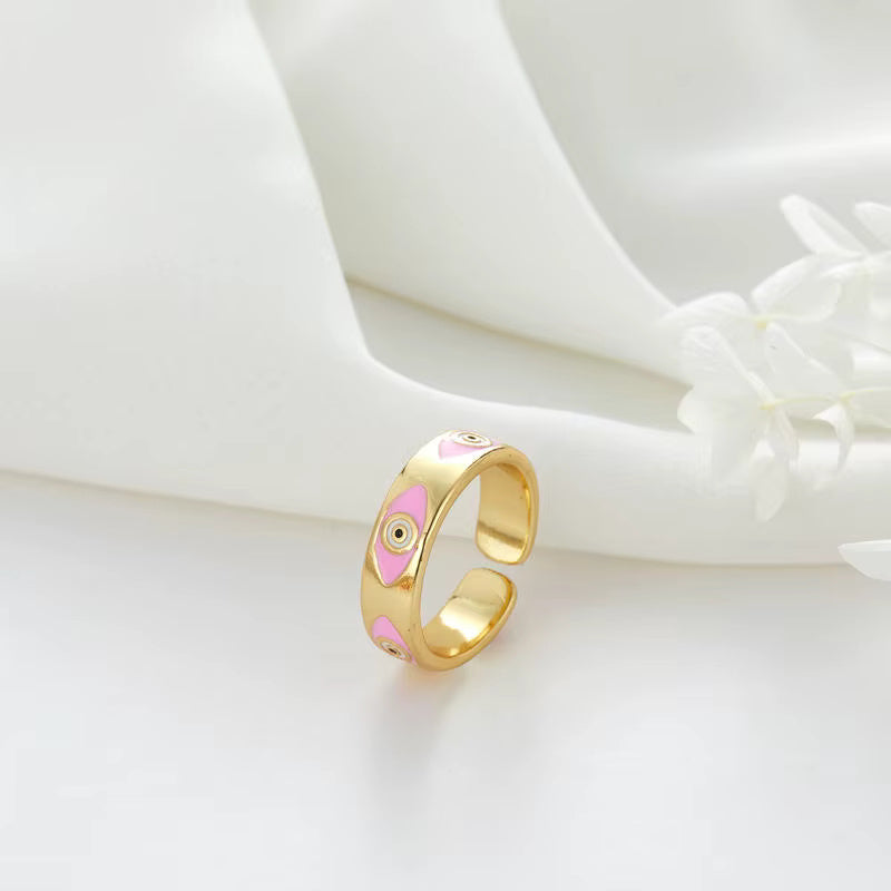 Gold-plated Eye Ring