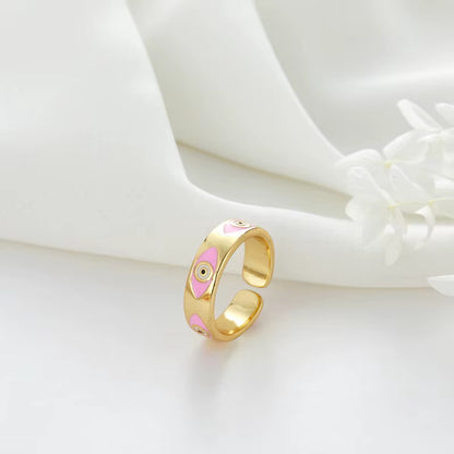 Gold-plated Eye Ring