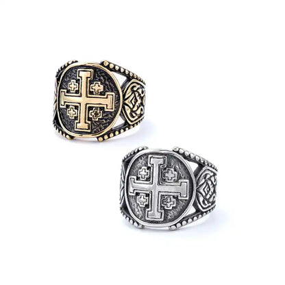 Jesus Christ Maltese Cross ring
