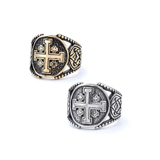Jesus Christ Maltese Cross ring