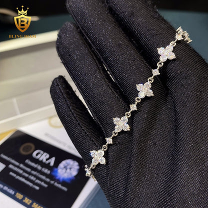Clover Moissanite Bracelet