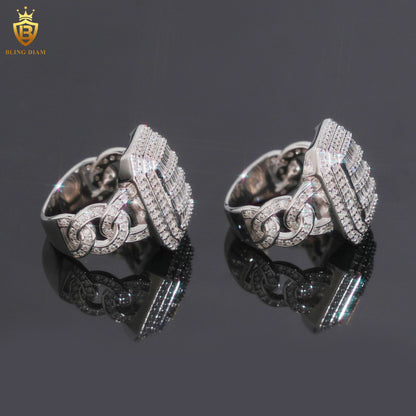 Infinity-style iced-out ring