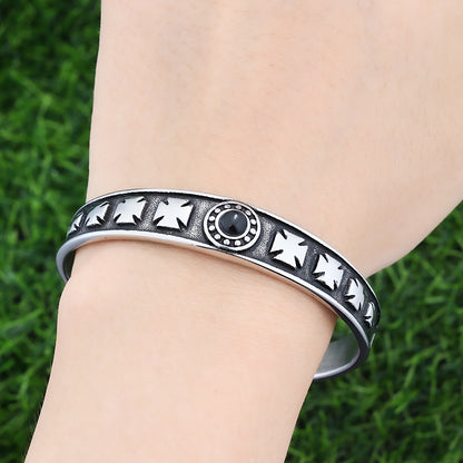 Cross Black Zircon Bracelet