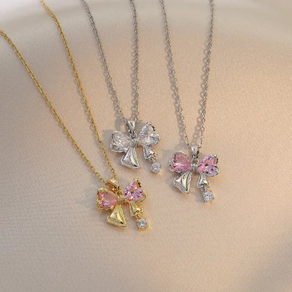 Crystal Bow Pendant